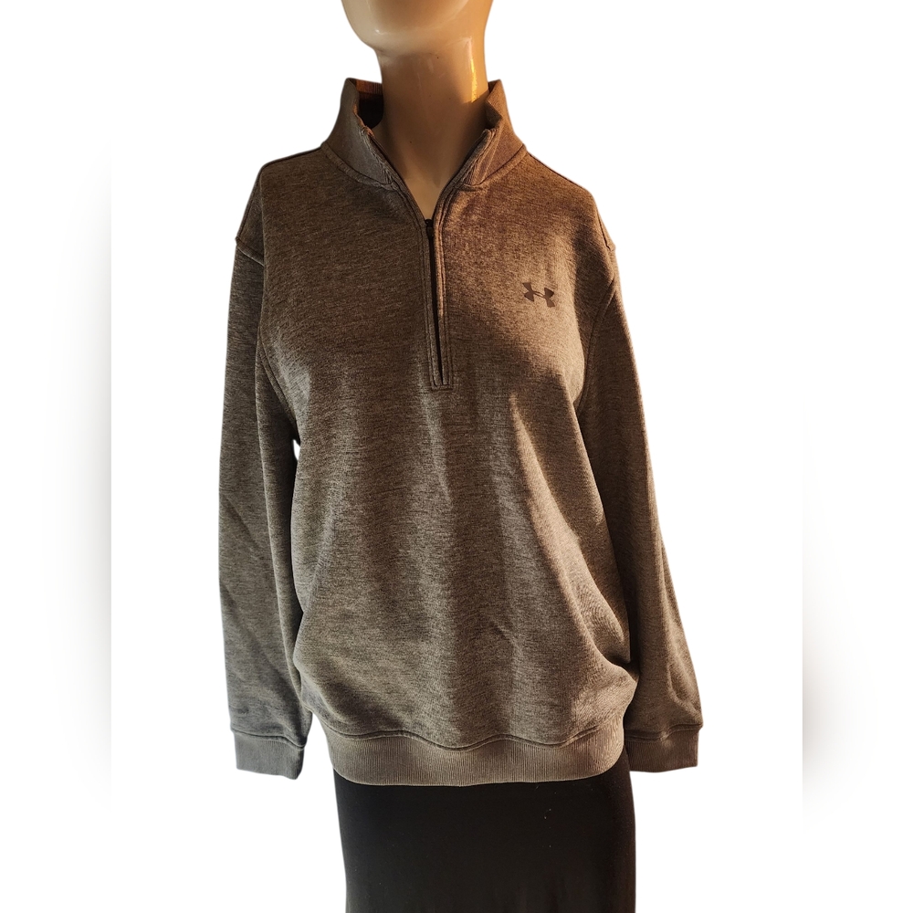 Under Armour Men's Heather Gray Zip-Up Sweater